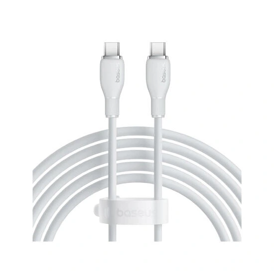 Baseus Pudding Series Fast Charging Cable Type-C to Type-C 100W 2m P10355702221-B2 Stellar White | კაბელი