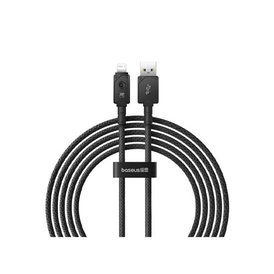 Baseus Unbreakable Series Fast Charging Data Cable USB to IP 2.4A 2m P10355802111-01 Cluster Black | კაბელი
