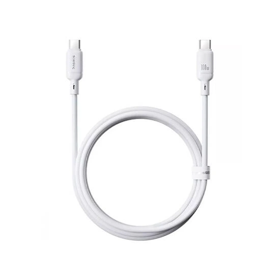 Baseus Silky Series Fast Charging Cable Type-C to Type-C 100W 1m P10377704213-00 Moon White | kabeli