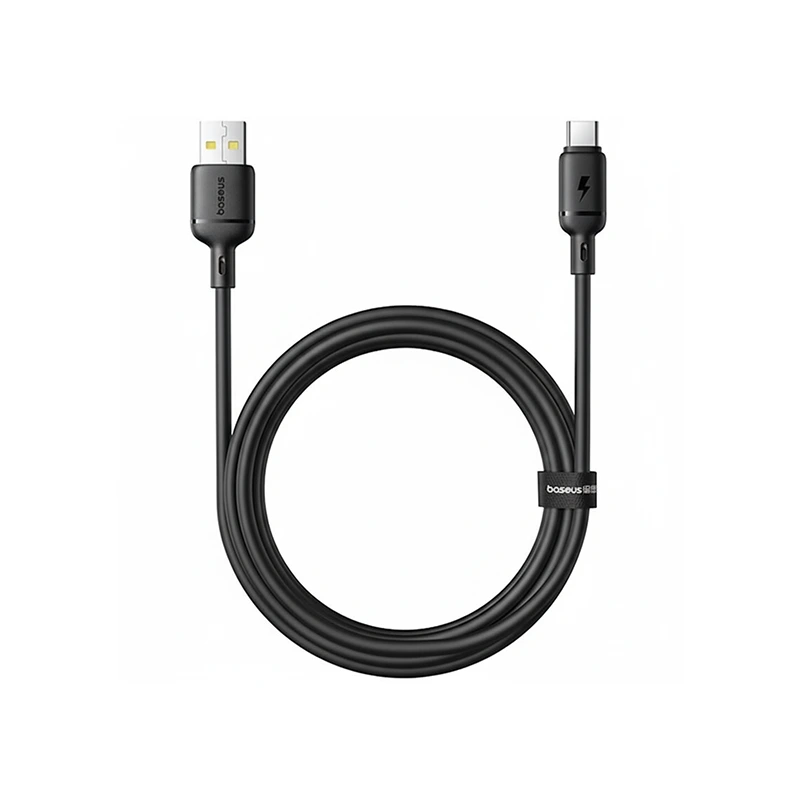 Baseus Silky Fast Charging Data Cable USB-A to USB-C 3A 1m P10377703113-02 Black | Кабель