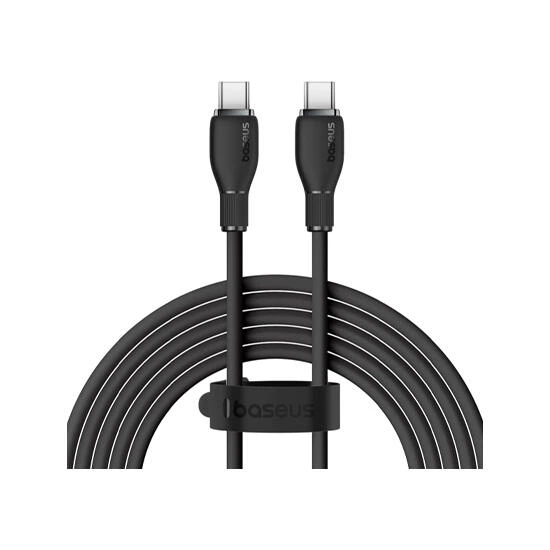 Baseus Pudding Series Fast Charging Cable Type-C to Type-C 100W 2m P10355702111-B2 Cluster Black | კაბელი