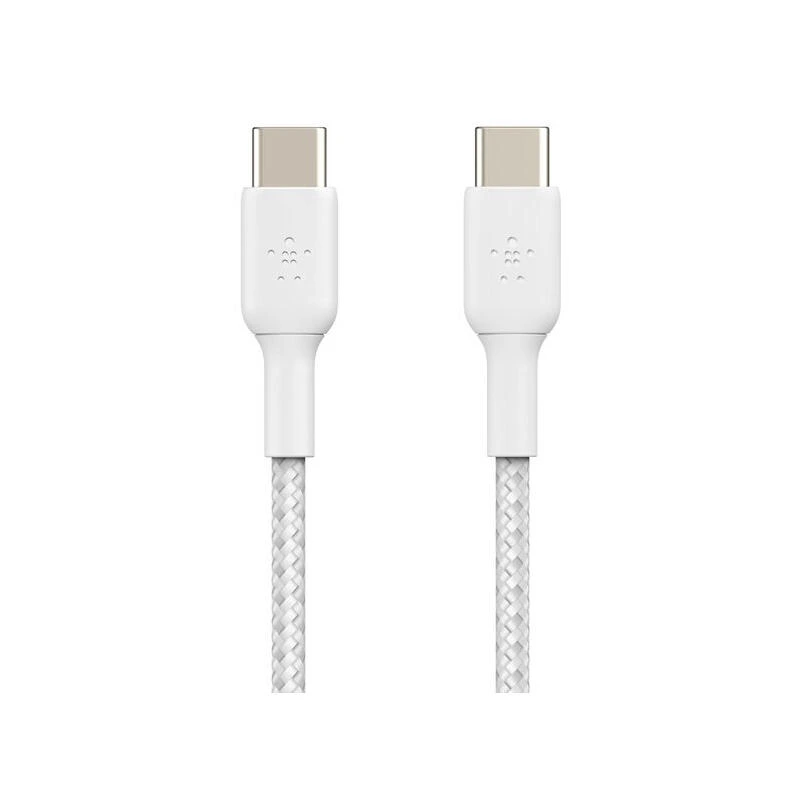 Belkin BoostCharge USB-C to USB-C Braided Cable 0.15M CAB004bt0MWH White | კაბელი