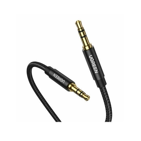 Ugreen 3.5mm Male to 3.5mm Male Cable Gold Plated Metal Case with Braid 1m 50361 Black | kabeli