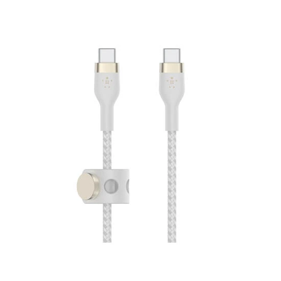 Belkin BoostCharge PRO Flex USB-C to USB-C Braided Silicone Cable 3M CAB011bt3MWH White | კაბელი