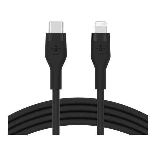Belkin USB-C to Lightning silicone 1M CAA009BT1MBK Black | კაბელი