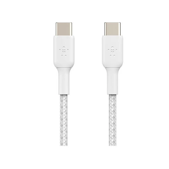 Belkin Braided C-C 2.0 1M CAB004BT1MWH White | კაბელი