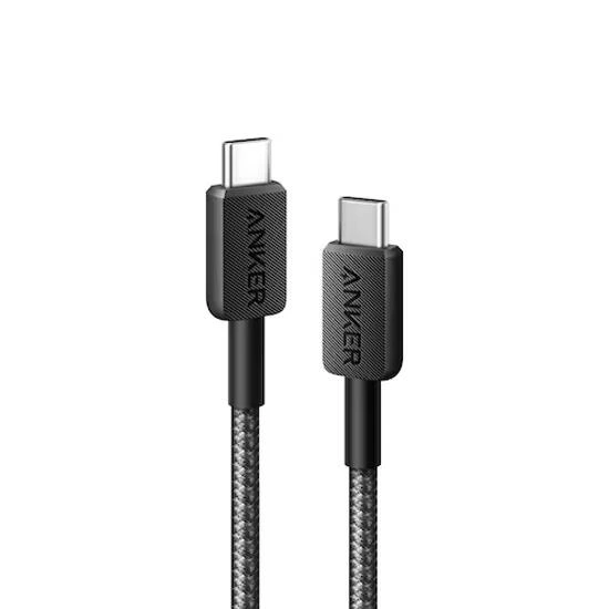 Anker 322 USB-C to USB-C 0.9m A81F5G11 Black | კაბელი