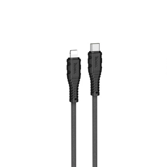 Hoco Nano Silicone Charging Data Type-C to Lightning X67 Black | კაბელი