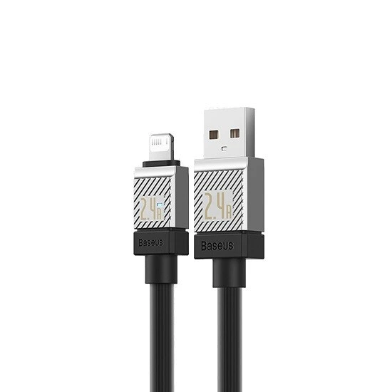 Baseus CoolPlay Series Fast Charging Cable USB to iP 2.4A 2m CAKW000501 Black | კაბელი