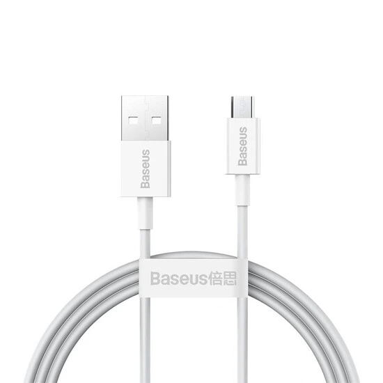 Baseus Superior Series Fast Charging Data Cable Micro USB 2A 1m CAMYS-02 White | კაბელი