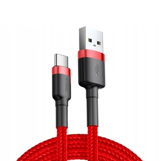 Baseus Kevlar USB Cable Type-C 3A 1M CATKLF-B09 Red | კაბელი
