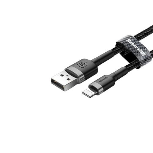 Baseus Kevlar USB Cable Lightning 2.4A 1m CALKLF-BG1 black/grey | Кабель