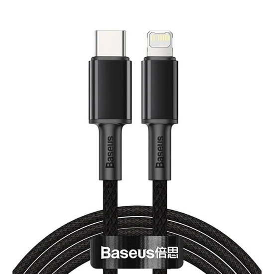 Baseus Tungsten Gold Fast Charging Data Cable Type-C to Lightning 20W 2m CATLWJ-A01 Black | Кабель