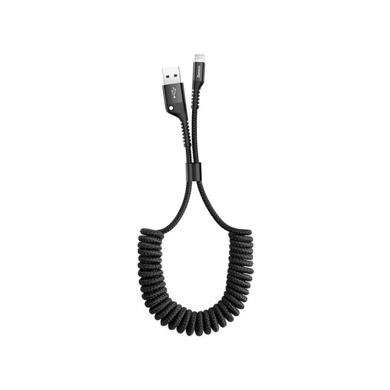 Baseus Fish Eye Spring Data Cable CALSR-01 Black | kabeli