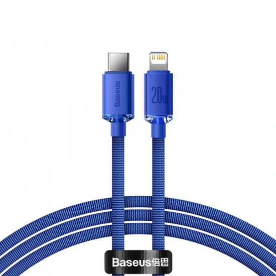 Baseus Crystal Shine Series Fast Charging Data Cable Type-C to iP 20W 1.2m CAJY000203 Blue | kabeli