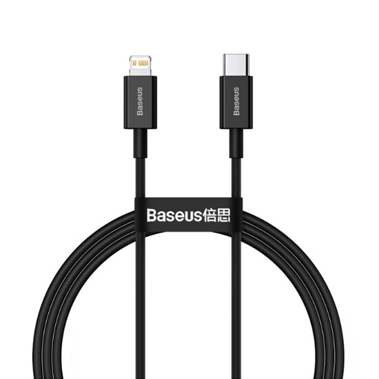 Baseus Superior Series Fast Charging Data Cable Type-C to Lightning PD 20W 1m CATLYS-A01 Black | კაბელი