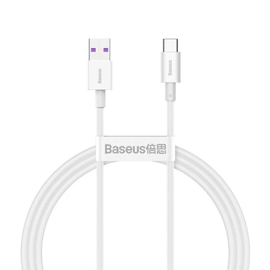 Baseus Superior Series Fast Charging Data Cable USB to Type-C 66W 1m CATYS-02 White | კაბელი
