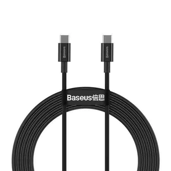 Baseus Superior Series Fast Charging Data Cable Type-C to Type-C 100W 1m CATYS-B01 Black | კაბელი