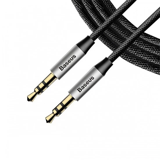 Baseus Yiven Audio Cable 3.5mm M30 1.5m CAM30-CS1 Black/Silver | კაბელი