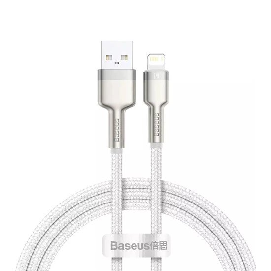 Baseus Cafule Series Metal Data Cable Lightning 2.4A 1m CALJK-A02 White | Кабель