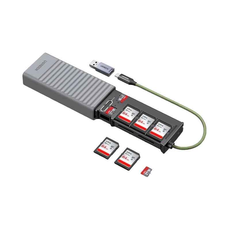 Ugreen Multi-function Card Reader Case 55899 Grey | gadamkvani
