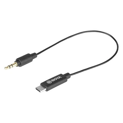 BOYA BY-K2 USB C to 3.5mm Audio Adapter Black | გადამყვანი