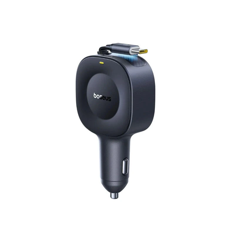 Baseus PrimeTrip VR2 Car Charger with Retractable Cable C+C 30W C0206400 Cosmic Black | დამტენი