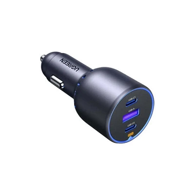 Ugreen 75W 3-Port Fast Car Charger 35024 Grey | დამტენი