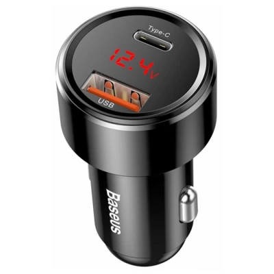 Baseus Magic Series PPS Digital Display Car Charger CCMLC20C-01 Black | зарядка